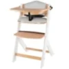 Chaise haute évolutive enock avec coussin natural-white