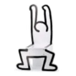 Chaise keith haring blanche