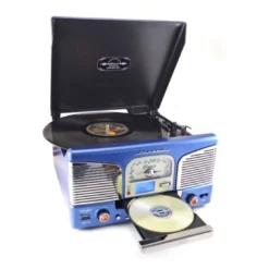 Chaîne hifi rétro platine vinyle multifo