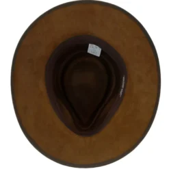Chapeau en cuir marron XL