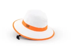 Chapeau mixte bord 7cm certifié anti-uv upf50+ et anti-chaleur orange 55/57