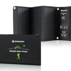 Chargeur solaire portable bresser 21watt avec port usb et connecteur d’alimentat