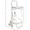 Chariot de courses pliable en aluminium