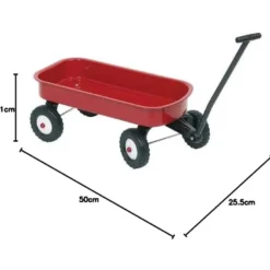 Chariot à tirer métal rouge goki