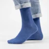 Chaussettes en bambou bleu jean chiné