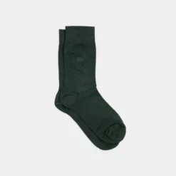Chaussettes en bambou vert foncé