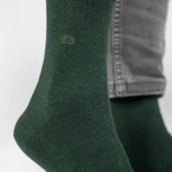 Chaussettes en bambou vert foncé