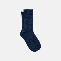 Chaussettes en laine bleu marine