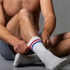 Chaussettes retro french white