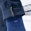 Chaussettes unies bleu (vert-bordeaux)