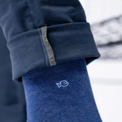 Chaussettes unies bleu (vert-bordeaux)