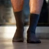Chaussettes unies châtaigne
