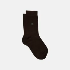 Chaussettes unies châtaigne