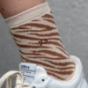 Chaussettes zèbre beige