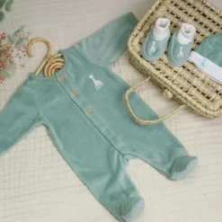 Chausson bébé verde 1