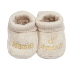 Chaussons bébé #e0cda9 0 1 mois