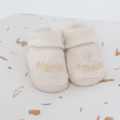 Chaussons bébé #e0cda9 0 1 mois
