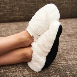 Chaussons chauffants beiges