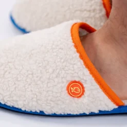 Chaussons en sherpa orange t38-39