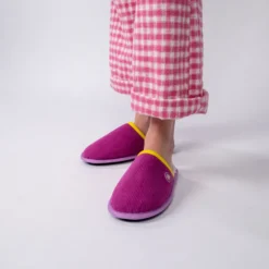 Chaussons en velours rose t40-41