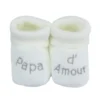 Chaussons naissance - message papa d'amo