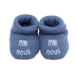 Chaussons naissance - mini nous #4f6887