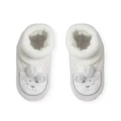 Chaussons naissance - petit lapin #fffff