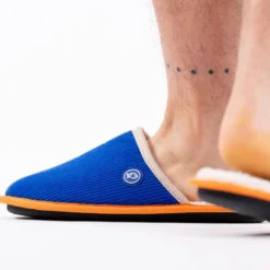 Chaussons velours bleu électrique t40-41