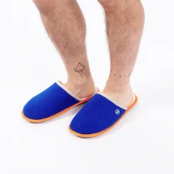 Chaussons velours bleu électrique t40-41