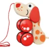Chien à tirer en bois hape
