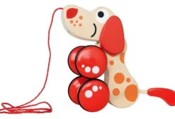 Chien à tirer en bois hape