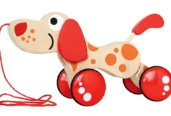 Chien à tirer en bois hape