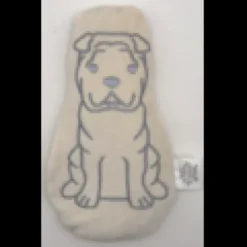 Chien tissu ecru