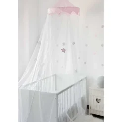 Ciel de lit moustiquaire rosa 240 cm