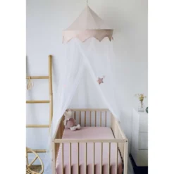 Ciel de lit moustiquaire rosa 240 cm