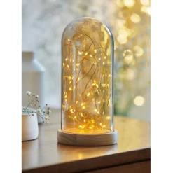 Cloche de verre et sa guirlande