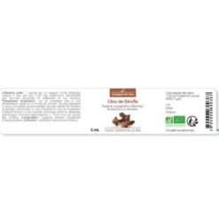 Clou de girofle - huile essentielle bio - 5ml garantie chromacert® - chémotypée