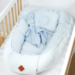 Cocon réducteur lit coton nid bleu 0 -
