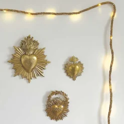 Coeur ex-voto grand modèle doré