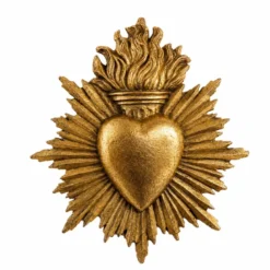 Coeur ex-voto grand modèle doré