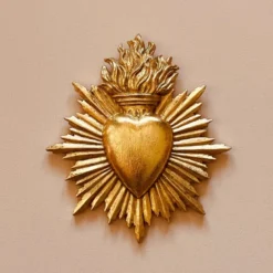 Coeur ex-voto grand modèle doré