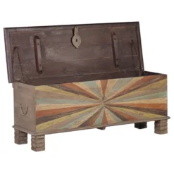 Coffre bois marron - décoration