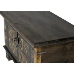 Coffre bronze bois marron - décoration