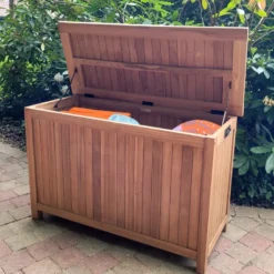 Coffre de jardin en teck 120 cm aoba