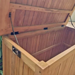 Coffre de jardin en teck 120 cm aoba