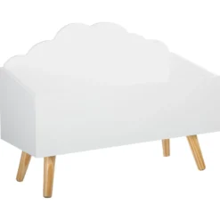 Coffre pour enfant nuage l.58 cm blanc
