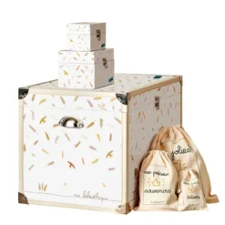 Coffre à souvenirs blés oiseaux - jaune
