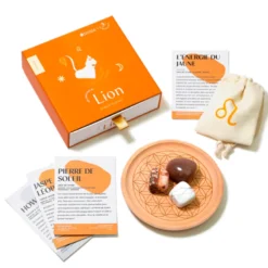 Coffret astro lithothérapie Lion