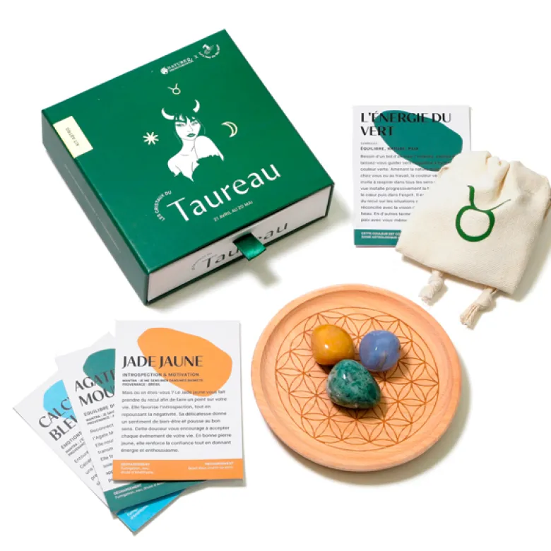 Coffret astro lithothérapie Taureau