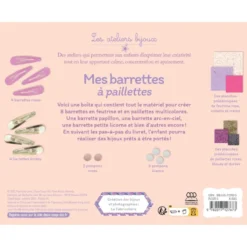 Coffret barrettes paillettes licornes